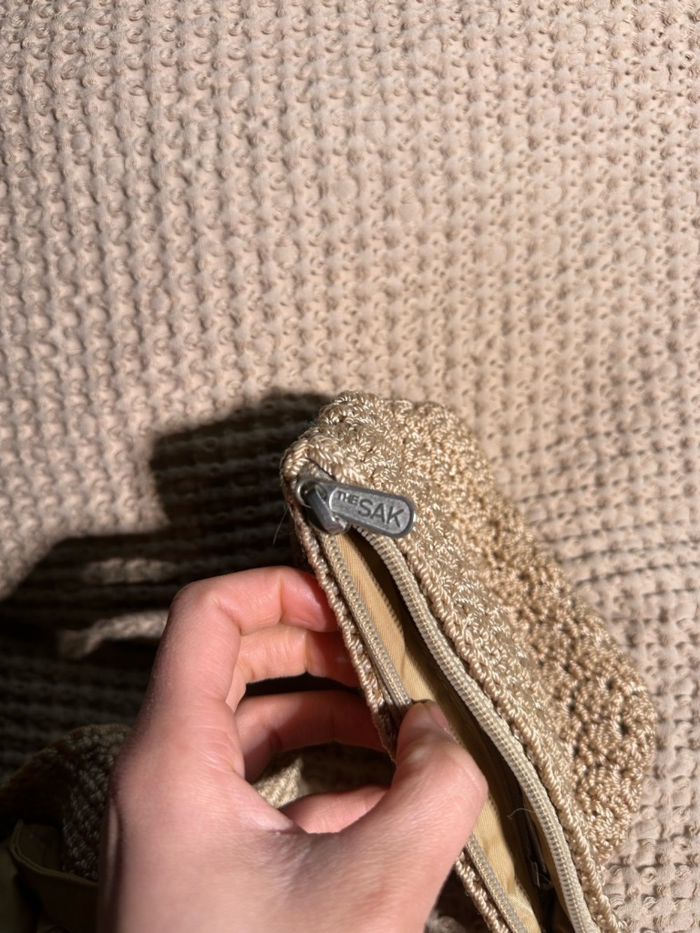 The Sak Natural Crochet Hobo Shoulder Bag - Picture 5 of 7